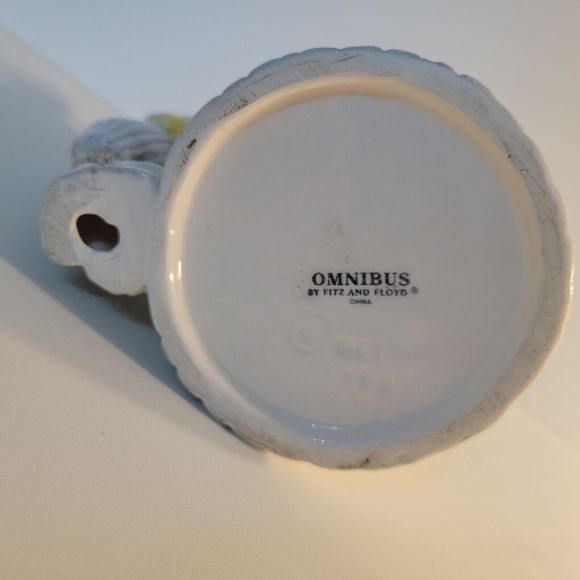 1994 Fitz & Floyd Omnibus Basket Weave Easter Garden Mug w/ Bunny Handle‎ - Picture 7 of 7